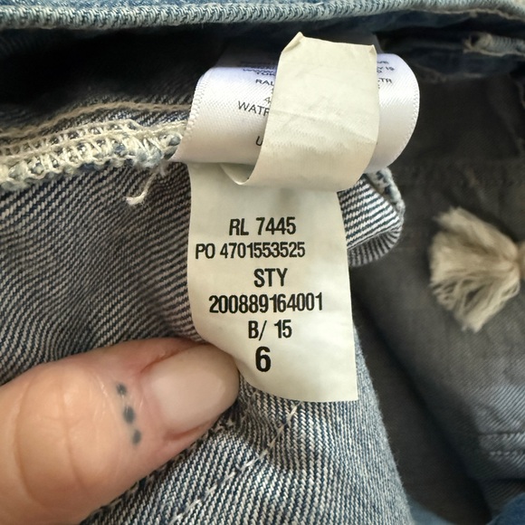 Lauren Ralph Lauren Wide Leg Tie front Jeans- size 6 - Picture 5 of 5